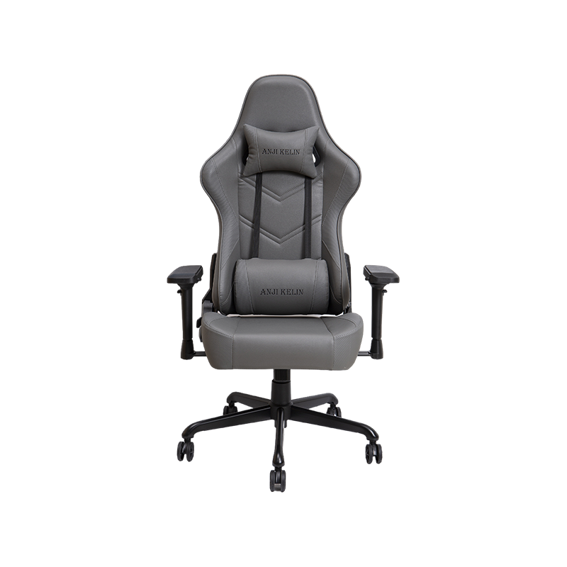 Sedia da gioco di lusso di fascia alta dal design grigio con braccioli regolabili